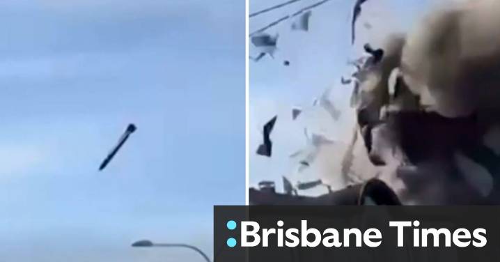 The moment a Russian drone slammed into a Ukrainian university
