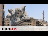 Israeli strikes target Gaza City high