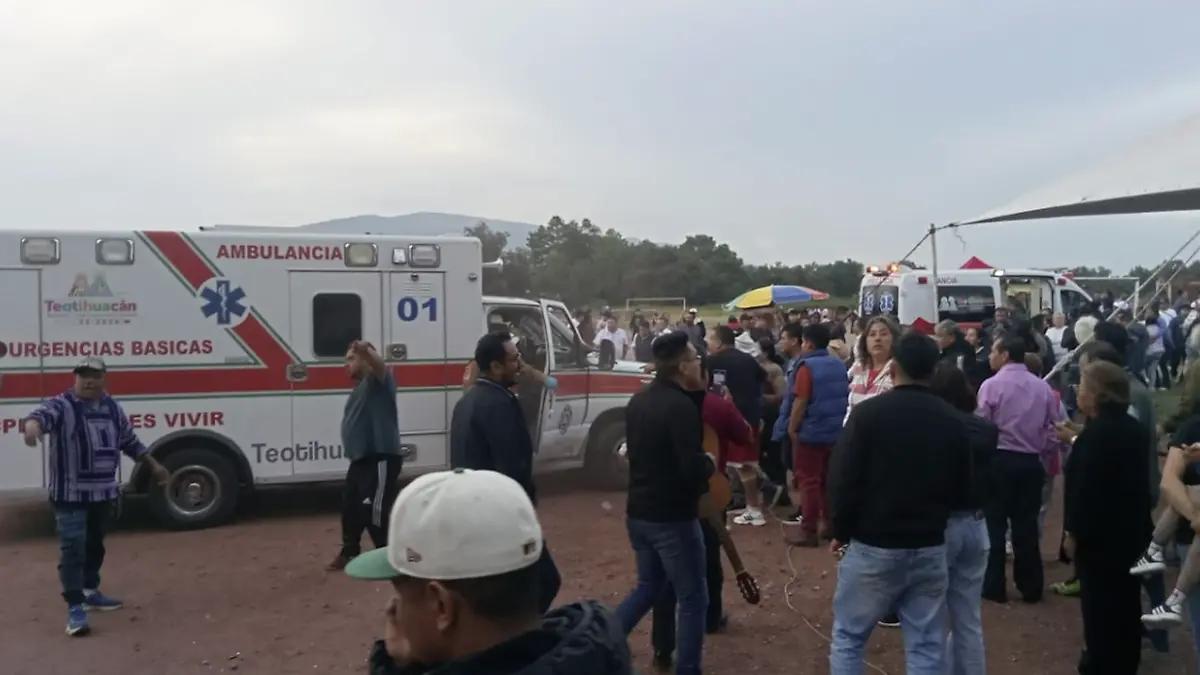 Explosión de pirotecnia en fiesta patronal de Teotihuacán deja la primera víctima mortal
