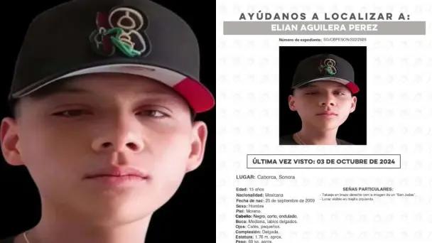 Buscan a Elian Aguilera Pérez, menor desaparecido en Caborca