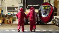 ¿Extraterrestres en Medellín? No, son bomberos que atendieron fuga de amoníaco en Colanta