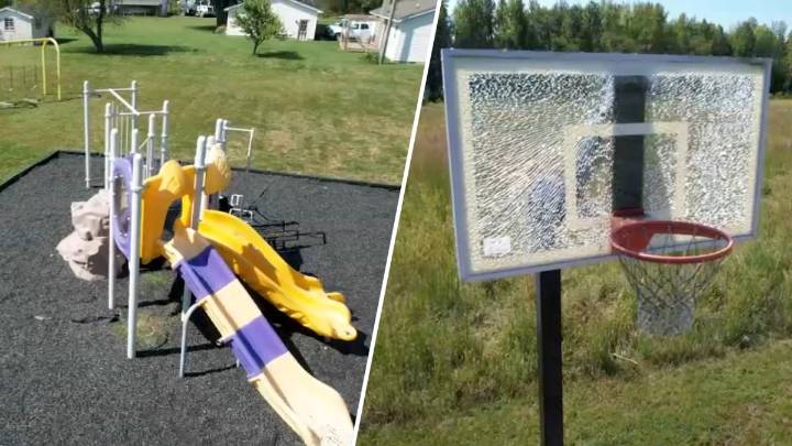 Neighbors disappointed after vandals ruin new playground in Del.