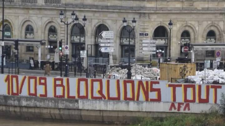 Francia, en alerta por Bloqueemos todo, el movimiento que quiere paralizar el país este miércoles