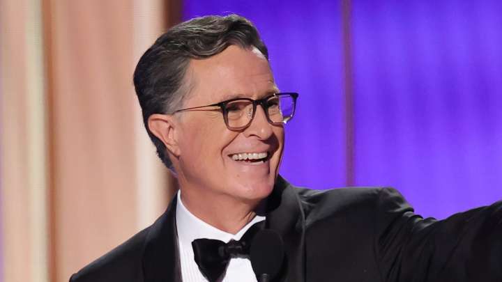 Stephen Colbert takes not-so-subtle dig at his firing on Emmys stage just weeks after his show cancellation