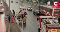 Surco: Tráiler choca camioneta y causa aparatoso accidente en la Panamericana Sur