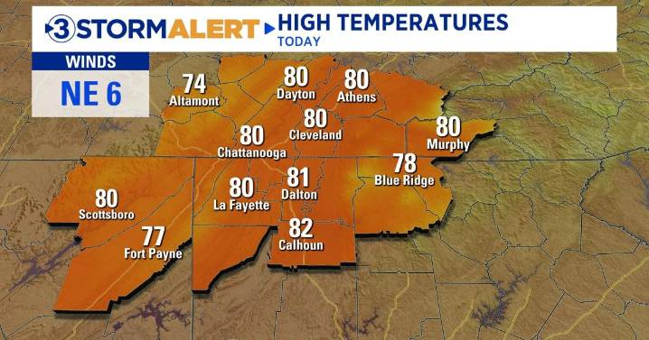 Another nice day in store for the Tennessee Valley
