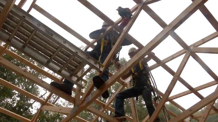 A hands-on education: Monroe County high school students building barn from the ground up