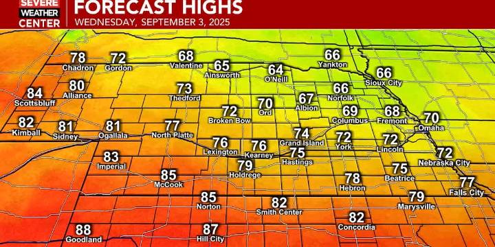 A rollercoaster of temperatures with low-end rain chances the rest of the week