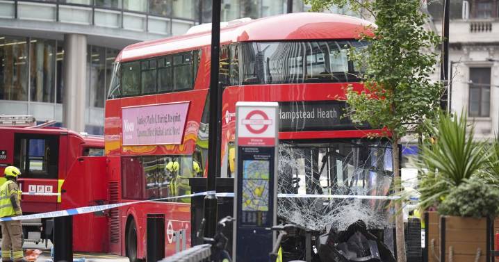 15 people hospitalized after double-decker bus crashes outside London's Victoria Station