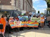 Protesters in Syracuse call on Hochul to drop push for more nuclear power in NY