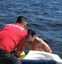 El DUAR junto a Seguridad Náutica rescataron a un nadador de 35 años en el Dique La Viña