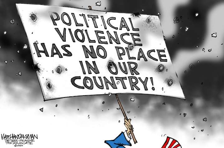 Editorial cartoons for Sept. 14, 2025: Charlie Kirk shooting, lewd Epstein drawing, RFK and vaccines