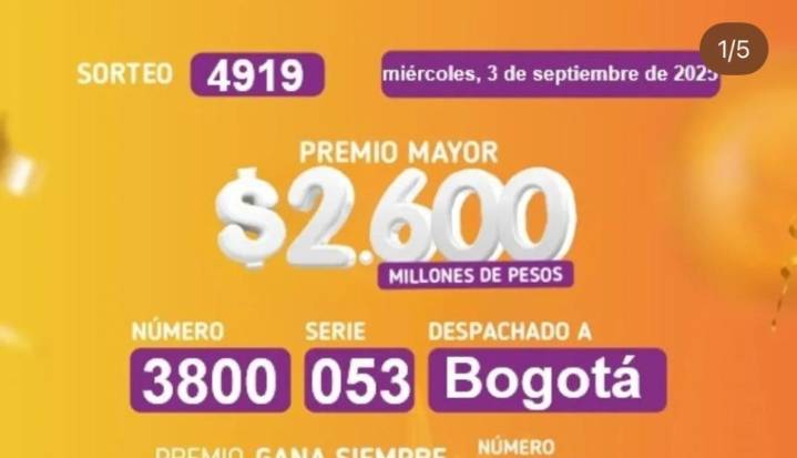 Resultados de la lotería de Manizales, del Meta y del Valle para el 3 de septiembre