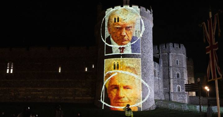 Four arrested as pictures of Donald Trump with Jeffrey Epstein projected onto Windsor Castle