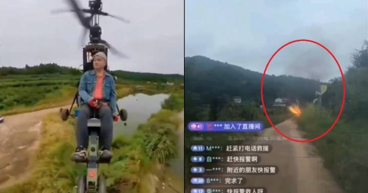 VIDEO: Influencer chino muere en accidente de helicóptero; esto pasó