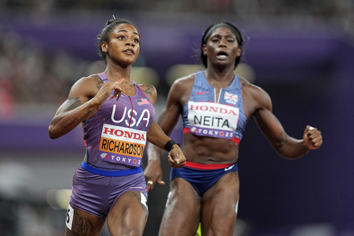 Despite a stumble, Sha'Carri makes the 100-meter final at world championships