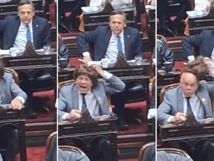 El diputado peronista Aldo Leiva se puso peluca para votar contra los vetos de Javier Milei