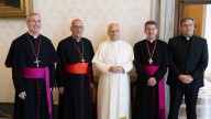 El Papa León XIV se interesa por las obras de la Sagrada Familia de Barcelona en su encuentro con el cardenal Omella
