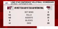 WT volleyball gets sweep, ENMU falls on the road