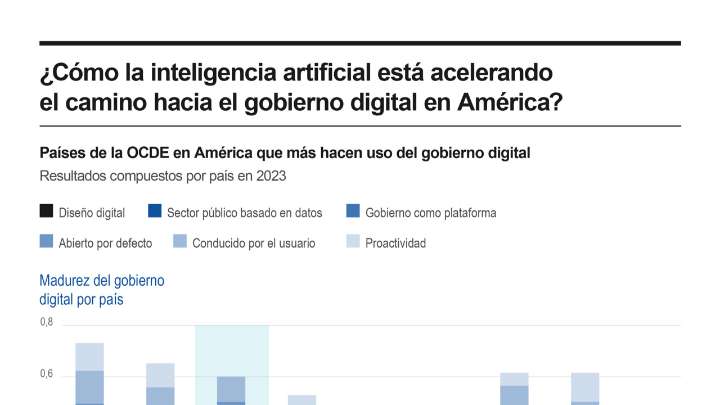 [Infografía] Los Gobiernos ‘van a la zaga’ del sector privado en el uso de la IA, advierte la OCDE