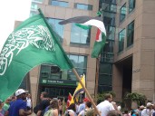 Promoting hate against identifiable group by using terror symbols