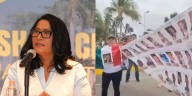 Madres buscadoras increpan a Abelina López en el desfile militar de Acapulco para pedir por sus desaparecidos
