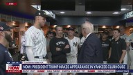Pres. Trump in Yankee’s clubhouse on Sept. 11th