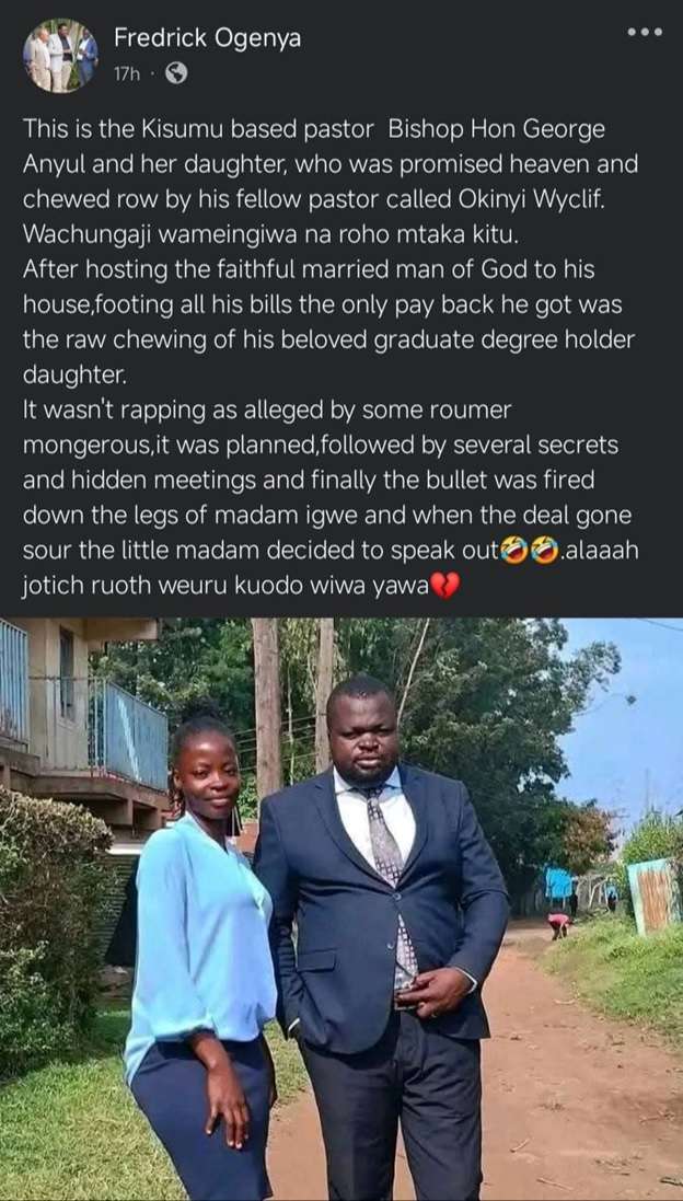 Pastor In Hot Soup After He Was Caught B0nking Best Friend’s Daughter, Photos The Lady Emerge (See Photos)