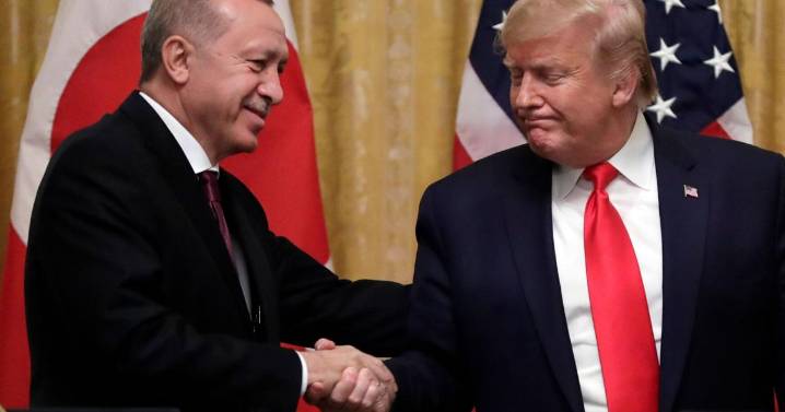 Trump hosts Turkey's Erdogan at the US considers lifting a ban on F