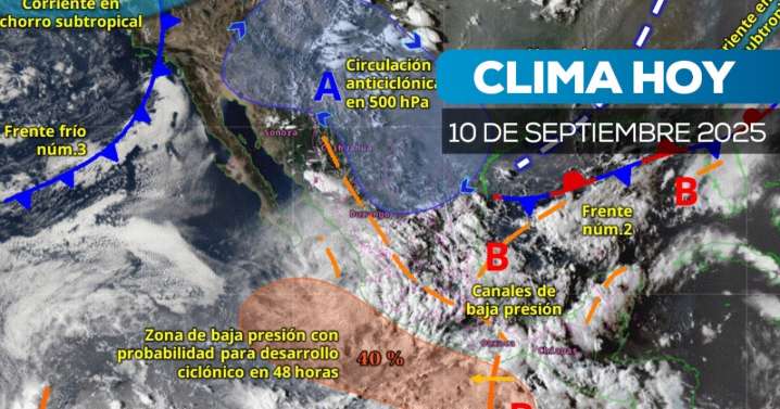 ¿Dónde lloverá este miércoles en México? Frente frío 3 y lluvias intensas afectarán el clima