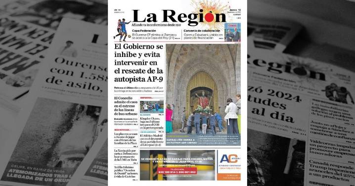 La portada de La Región de este jueves, 18 de septiembre