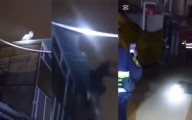 VIDEO FUERTE: Ladrón en Perú se cae del techo de centro comercial al querer huir de la policía
