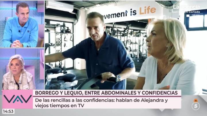 Lecquio comienza a entrenar a Carmen Borrego: "Me caes mejor tú que Terelu"