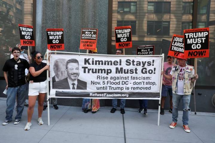 Explainer-Were Jimmy Kimmel's free speech rights violated when ABC canceled his show?