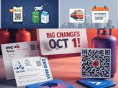 Key Changes & New Rules from October 1, 2025: UPI, LPG, Milk, IRCTC & More