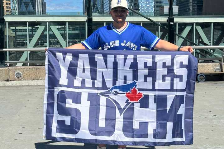 Canadians are being shut out from buying Toronto Blue Jays playoff tickets in New York