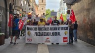 Cuarta protesta de los bomberos forestales en la Región de Murcia
