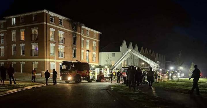 Ten in hospital after huge fire engulfs block of flats