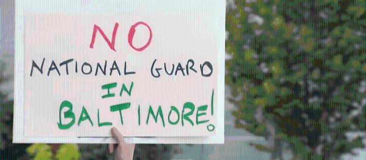 Dozens rally at City Hall to protest possible deployment of federal troops into Baltimore