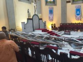 EN FOTOS: Fuertes lluvias de este 6Sep causaron importantes destrozos en la Catedral de Maturín