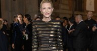 Cate Blanchett Gives Striped Tee an Upgrade in Giorgio Armani Show Photos