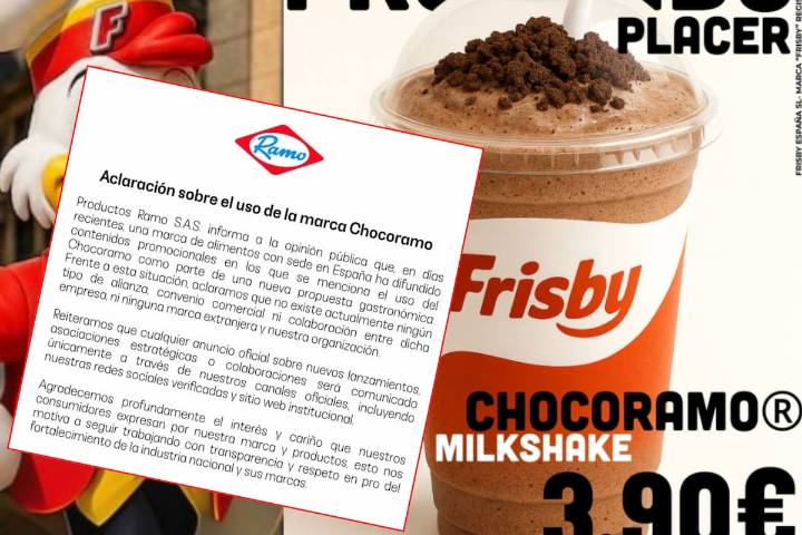 Ramo responde a polémica de Frisby España utilizando a chocoramo en sus productos