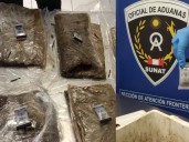 Tumbes: hallan seis kilos de marihuana ocultos en cajas con conchas negras