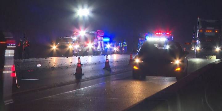 Crews respond to crash involving motorcycle on I