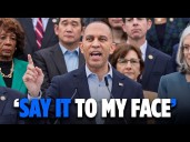 Jeffries Challenges Trump Over ‘Racist’ AI Video: ‘Say It To My Face’