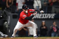 Guardians' David Fry has multiple facial fractures after being hit by pitch on bunt attempt