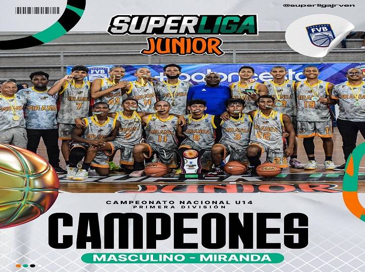 Miranda y Lara se consagraron campeones del Nacional U14 de Baloncesto