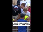 Millionaire snatches signed U.S. Open hat from kid