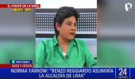 Norma Yarrow revela que Renzo Reggiardo asumirá la alcaldía de Lima en reemplazo de López Aliaga