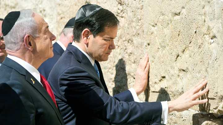 Marco Rubio visita Israel para reiterar el apoyo de EE. UU.
